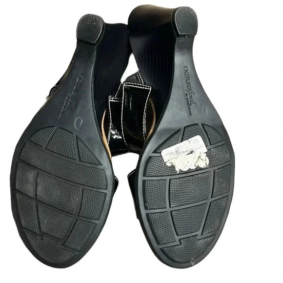 NATURALIZER shoes,woman size 9.5M.  Sandals,Black patent,wedge sandals,NEW,comfy - Picture 11 of 13